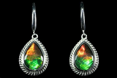 Gorgeous Ammolite Earrings with Sterling Silver (#143578) For Sale ...