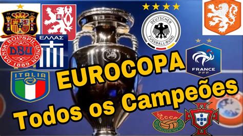 Todos Os CampeÕes Da Eurocopa 1960 2016 Todos Los Campeones Europeos