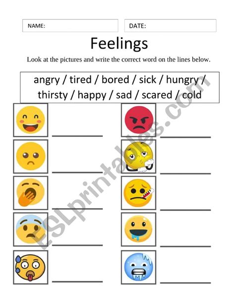 Emotions And Feelings ESL Worksheet By Sebas98