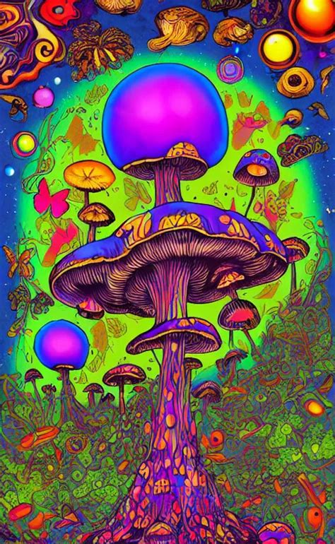 Psychedelic Mushrooms Enchanted Alien World Stable Diffusion Openart