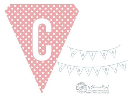 Varal de letras chá de Lingerie