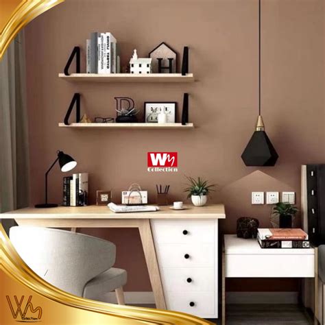 Jual Wallpaper Sticker Dinding Motif Polos Coklat Cm X Cm