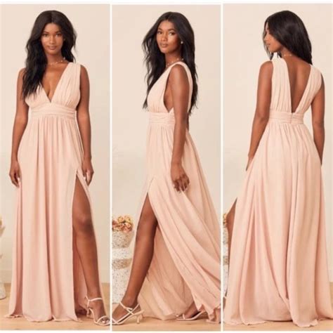 Lulus Dresses Heavenly Hues Blush Maxi Dress Poshmark