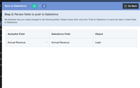 Autopilot Configure Salesforce Field Mappings Ortto Help