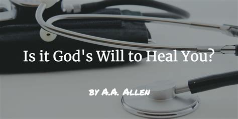 Is it God’s Will to Heal You? by A.A. Allen – Jawbone Digital