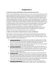 Assignment Docx Assignment Q Describe Six Sigma Methodology To