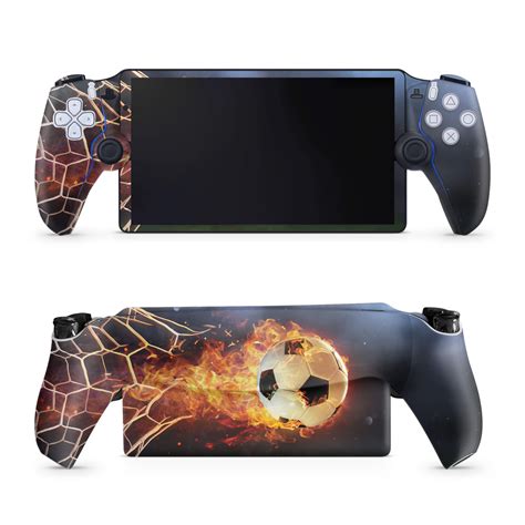 Flaming Soccer Ball Skin For Sony PS5 Portal Remote Player — MightySkins