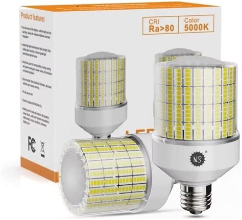 80W LED Corn Cob Light Bulb E26 E39 Mogul Base LED Bulbs 6000K Cold