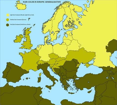 Light Hair and Light Eyes Maps of Europe: Fair Hair and Fair Eyes in North America: Julho 2012