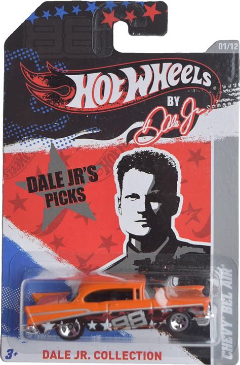 Amazon Hot Wheels Chevy Bel Air Dale JR Collection Orange 1 12 Toys Games