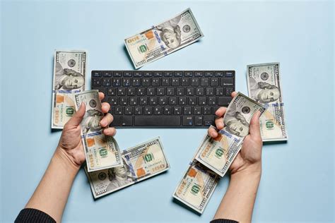 Creative flat lay - online shopping background on pastel color backdrop ...