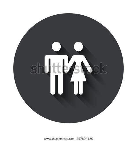 Vector Modern Couple Gray Circle Icon Stock Vector Royalty Free