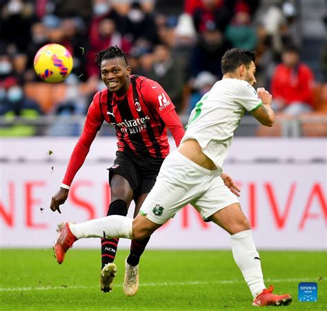 Serie A Football Match Ac Milan Vs Sassuolo Xinhua