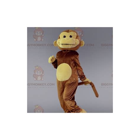 Brown and Tan Monkey BIGGYMONKEY™ Mascot Costume. Sizes L (175-180CM)