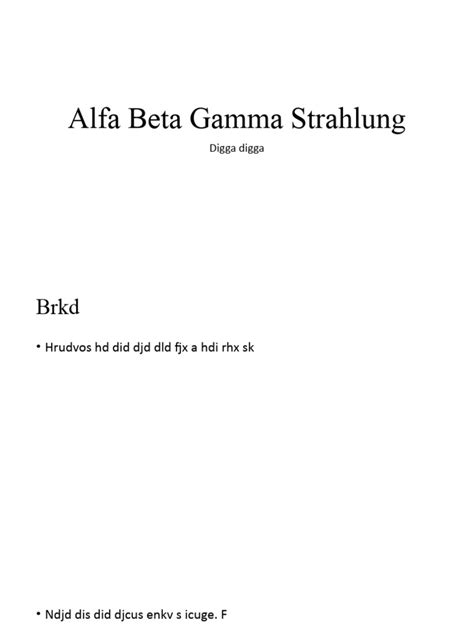 Alpha Beta Gamma Strahlung Physik Ok 9 B Sl Pdf