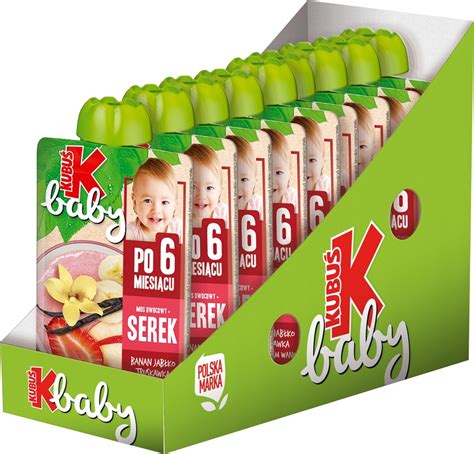 Mus Kubuś Baby serek truskawka wanilia 9x 100g 13994808026 Allegro pl