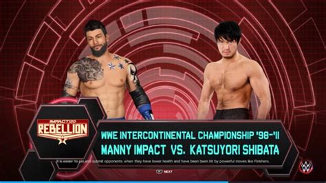 Wwe K Manny Impact Vs Katsuyori Shibata Out Of Falls