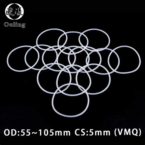 White Silicon Ring Silicone Vmq O Ring Mm Thickness Od