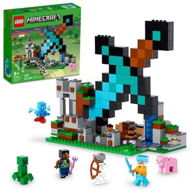 Lego Minecraft The Sword Outpost Toy With Mobs 21244 : Target