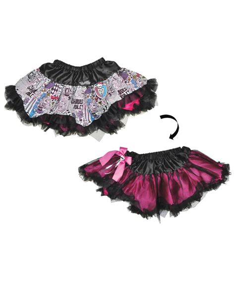 Monster High Reversible Ghouls Rule Girls Pettiskirt - TV Show Costumes