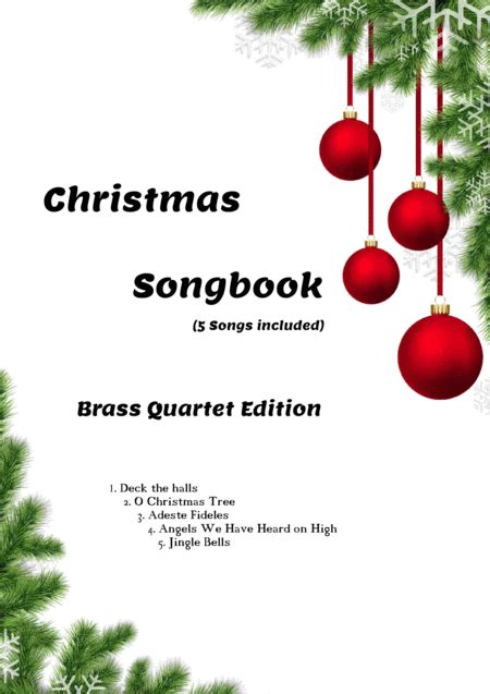 Christmas Song Book Songs Brass Quartet Edition Arr Daniel