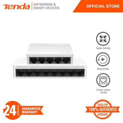 Tenda S105 | S108 Fast Ethernet 10/100 Desktop Ethernet Hub | Switch ...