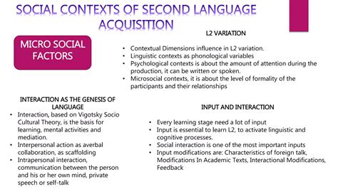 Social Contexts Of Second Language Acquisition Ppt