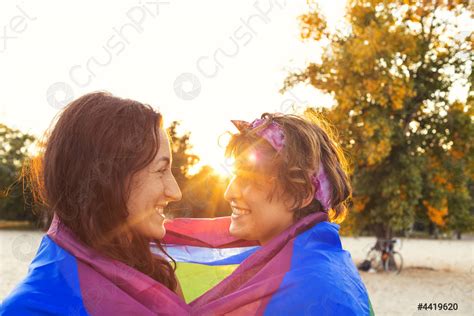 Lesbian Couple On The Beach Stock Photo Crushpixel