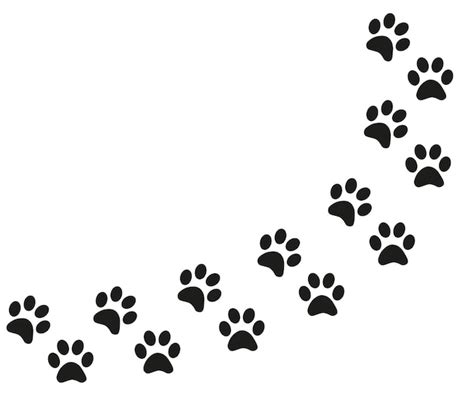 Diseño de huella de huellas de perros y gatos Vector Premium