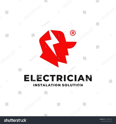 Electrician Logo Concept Modern Design Can Stock Vector (Royalty Free ...