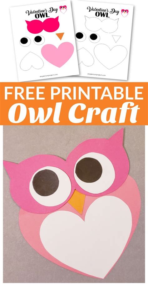 Printable Valentine Owl Craft For Kids With Template S Cards