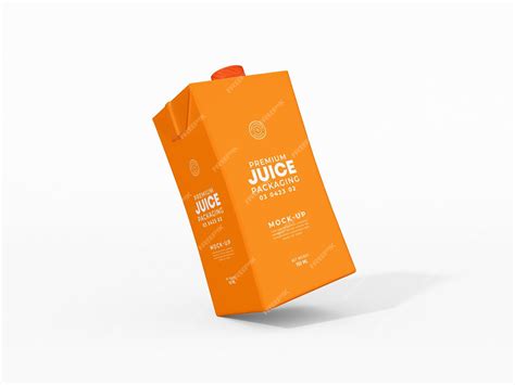 Premium Psd Paper Juice Carton Tetra Packet Packaging Mockup