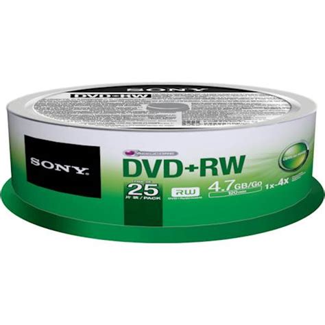 Best Buy: Sony 4x DVD+RW Discs with Spindle (25-Pack) Metallic 25DPW47SPM