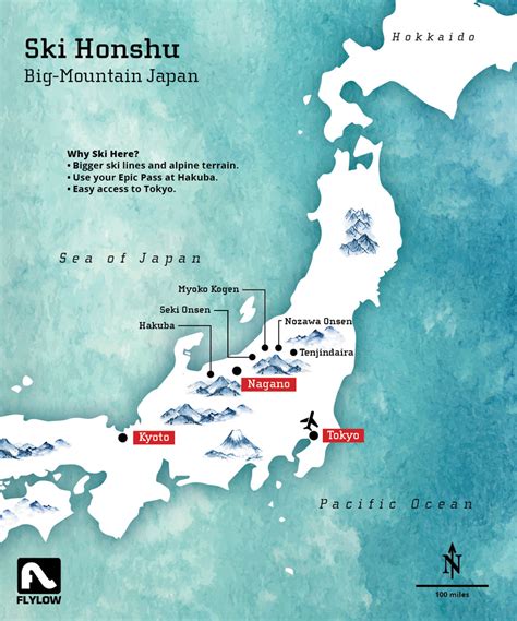 Hokkaido Ski Resorts Map