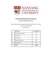 AC3102 SemGroup4 Team1 Docx AC3102 Risk Reporting And Analysis Group