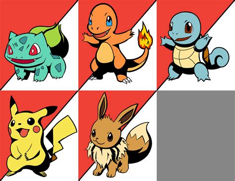 Count Creative - Pokemon Digital Portraits - Gen 1 - Starter Bundle