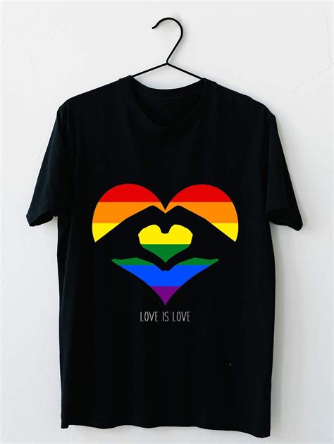 Love Is Love Lgbt Rainbow Heart Short Sleeve T Shirt For Unisex Zelitnovelty