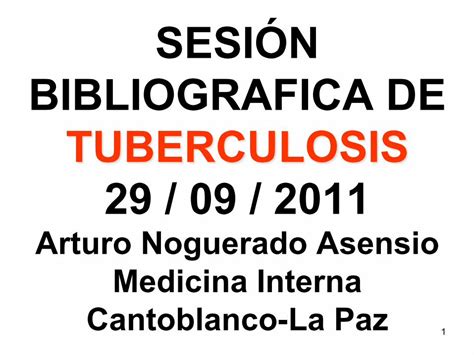 PDF SESIÓN BIBLIOGRAFICA DE TUBERCULOSIS SESIÓN BIBLIOGRAFICA DE