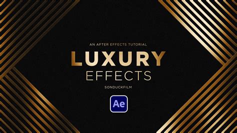 Create Gold Luxury Motion Graphics In After Effects SonduckFilm