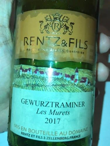 Rentz Fils Les Murets Gewürztraminer Vivino US