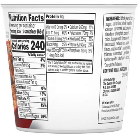 Quaker® Cinnamon Life Cereal Cup 2 29 Oz Kroger