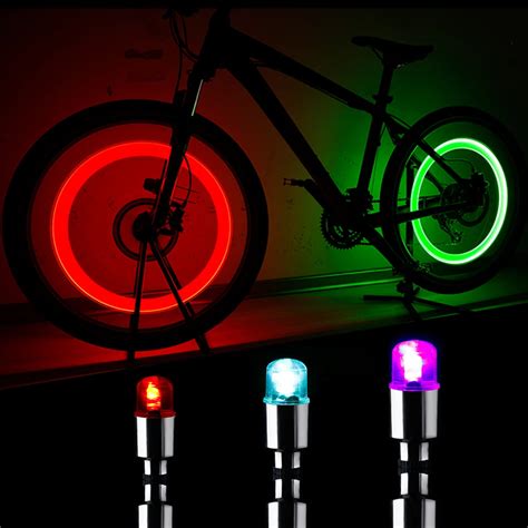 Cycling Bike Car Motorbike Cycle Neon Led Tyre Wheel Spoke Valve Flash