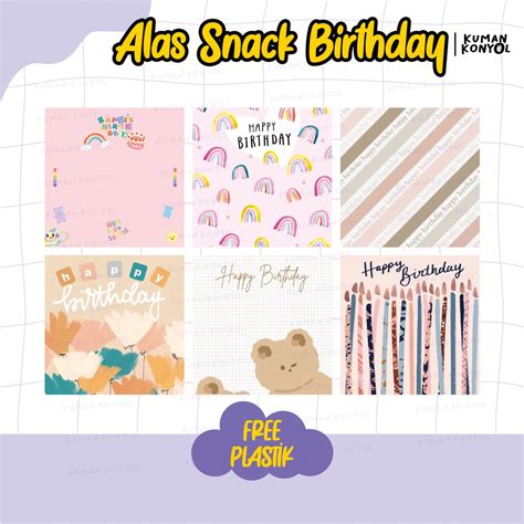 Jual INCLUDE PLASTI ALAS PACKAGING BIRTHDAY ALAS SNACK ALAS MINI