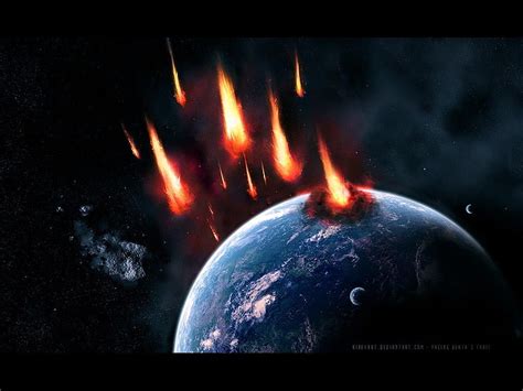 Asteroid Destroying Earth Wallpaper