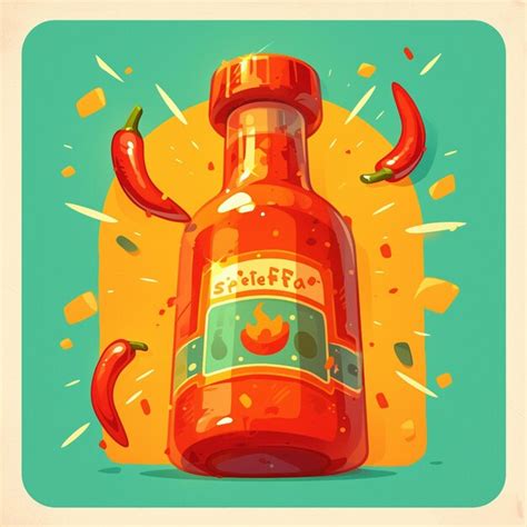 Premium Vector Specialty Hot Sauce Sold At A Food Market