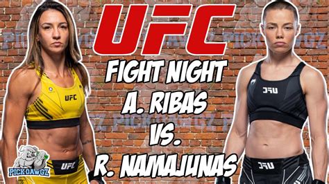 Ribas Vs Namajunas Predictions UFC Fight Night Las Vegas Picks UFC