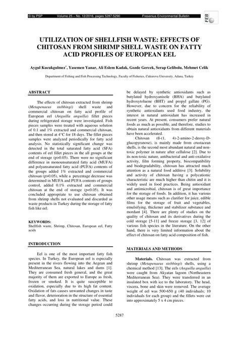 PDF Utilization Of Shellfish Waste Effects Of Chitosan From Shrimp