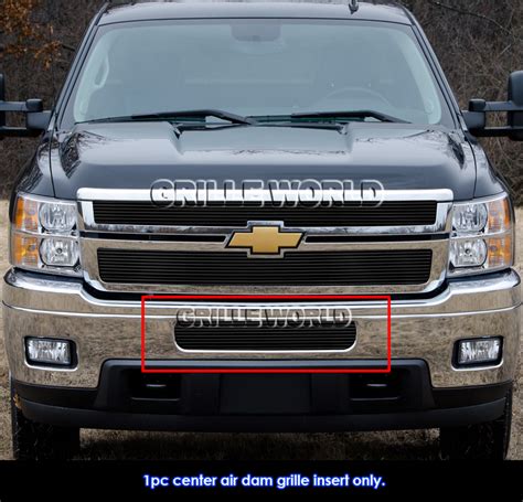 Chevy Silverado Hd Hd Black Bumper Billet Grille Grill Insert