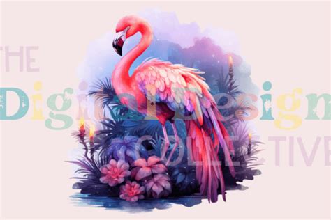 Watercolor Beach Flamingo Png Graphic By Lizballew Creative Fabrica