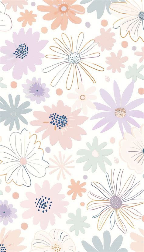 Pastel Floral Symphony iPhone Wallpaper - Wallpaper Whimsy